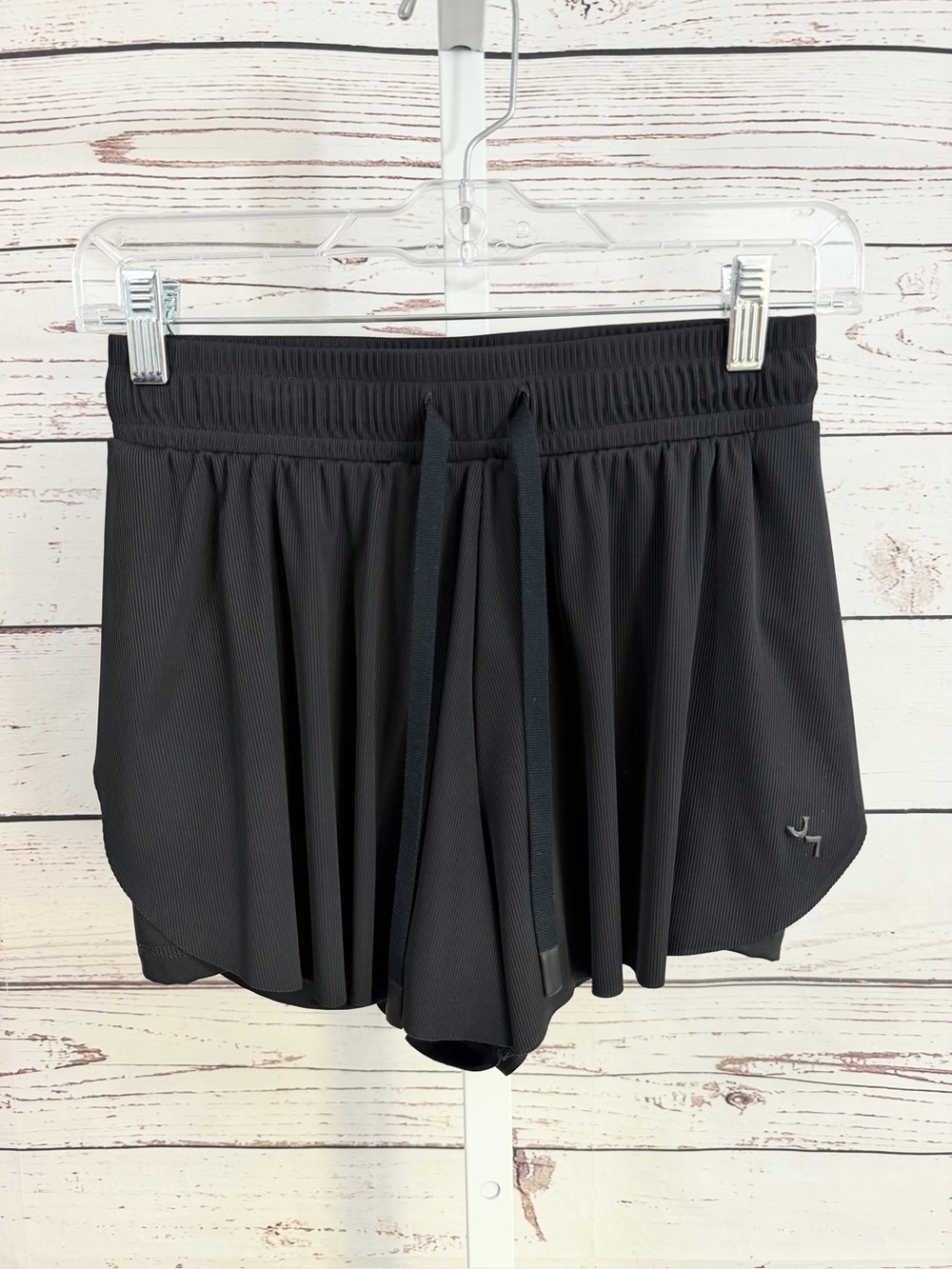 JoyLab Black High-Rise Pleated Side Flowy Athletic Shorts Size XS